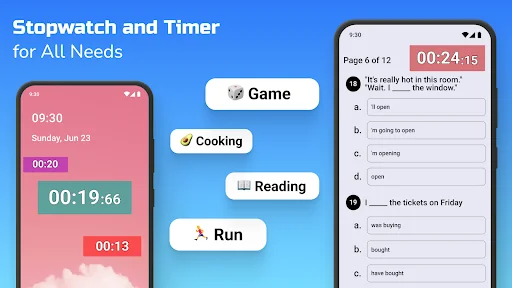 Floating Stopwatch Timer