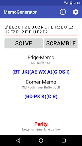 MemoGenerator for Blindsolving screenshot 1