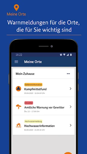NINA - Die Warn-App des BBK