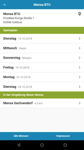 Mensa Cottbus