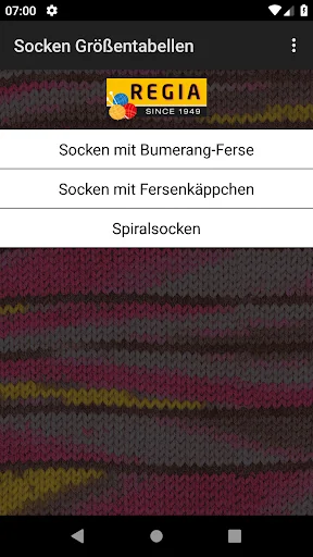 Socken Größentabellen