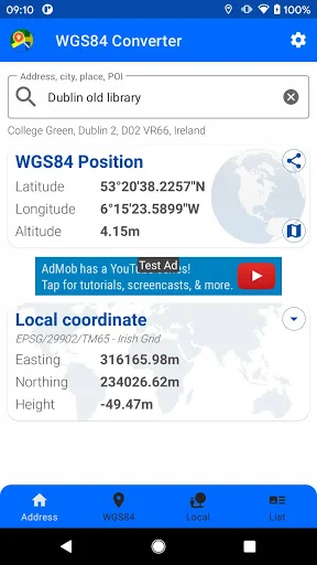 WGS84 Converter screenshot 1