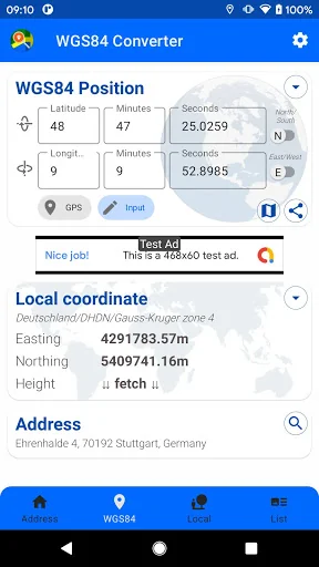 WGS84 Converter screenshot 2