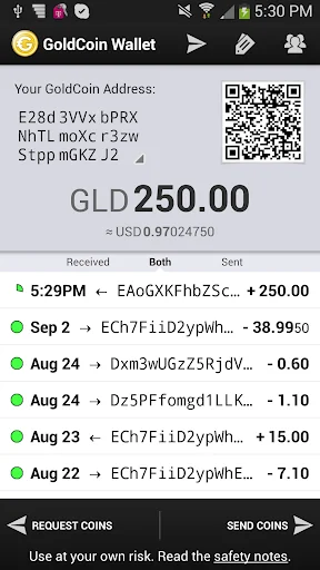 Goldcoin Wallet