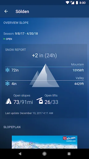 Snow Report Ski App screenshot 2