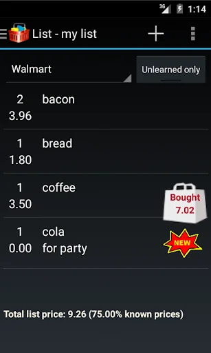 Smart Shopping List screenshot 1