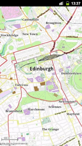 Edinburgh Offline City Map
