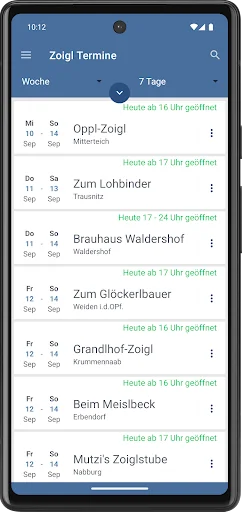 Zoigl Calendar