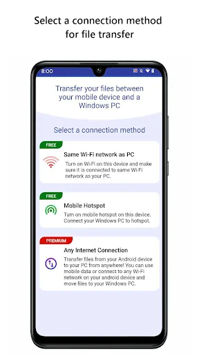 Mobile to PC File Transfer