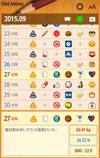 Diet Memo screenshot 2