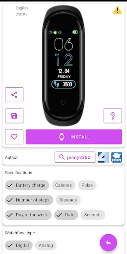 Mi Band 5 WatchFaces screenshot 3