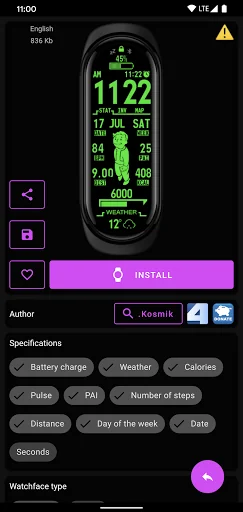 Mi Band 6 WatchFaces screenshot 3