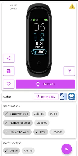 Mi Band 4 WatchFaces screenshot 3