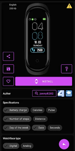 Mi Band 4 WatchFaces screenshot 4