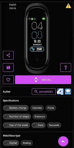 Mi Band 4 WatchFaces screenshot 4