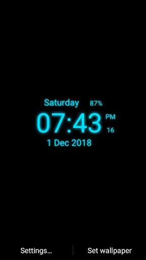 Digital Clock Live Wallpaper