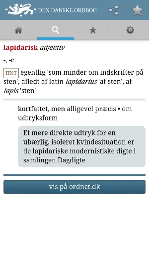 Den Danske Ordbog screenshot 3