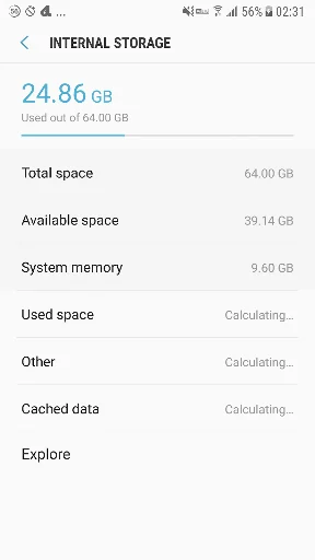 Internal Storage Shortcut