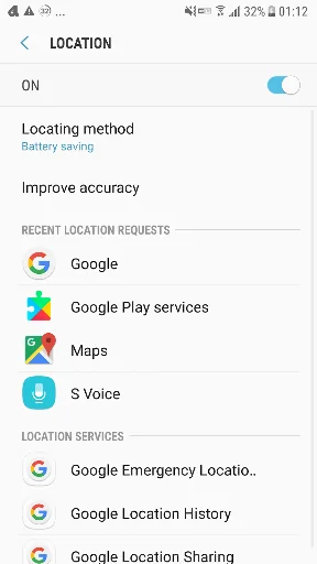 Location Settings Shortcut