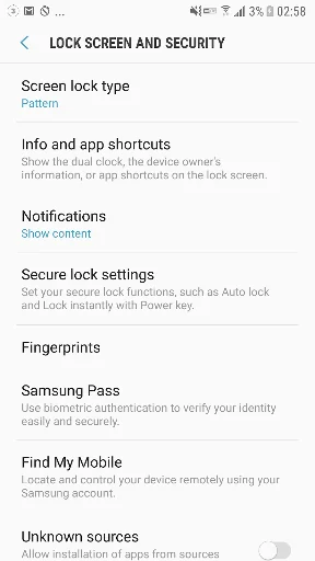 Lock Screen And Security Setti