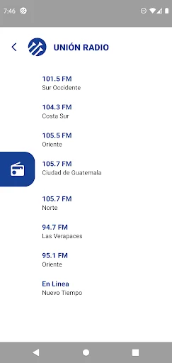 Unión Radio GT screenshot 2