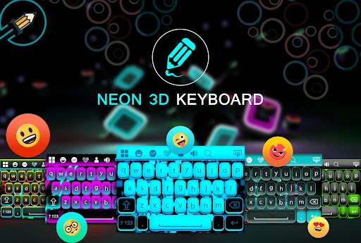 Neon 3D Keyboard