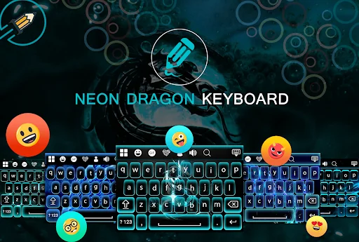 Neon Dragon Keyboard