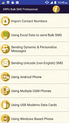Bulk SMS Software Mobile help screenshot 1