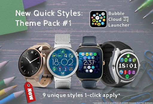 Bubble Cloud Watch face pack