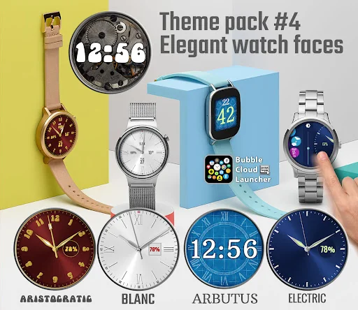 Elegant watch face theme pack
