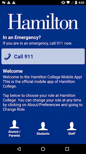 Hamilton College Mobile App