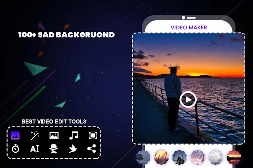 Sad Video Maker with Music screenshot 1