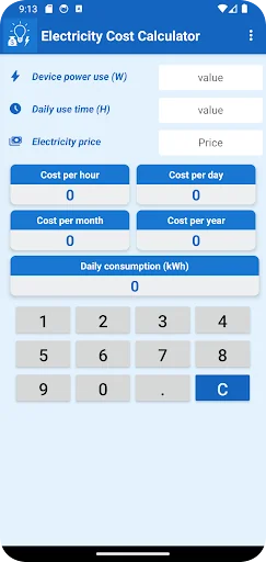 Electricity Cost Calculator screenshot 3
