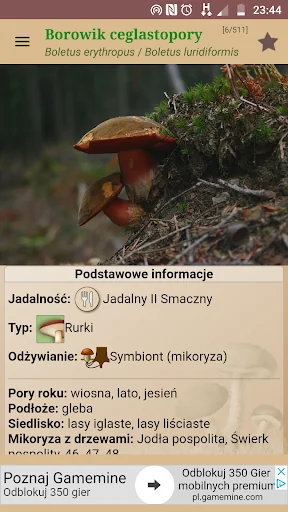 Atlas grzybów screenshot 1