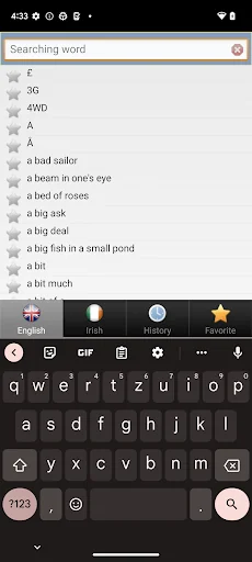 Irish foclóir Béarla Gaeilge screenshot 3