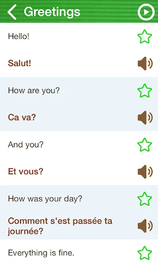 Learn French Phrasebook screenshot 2