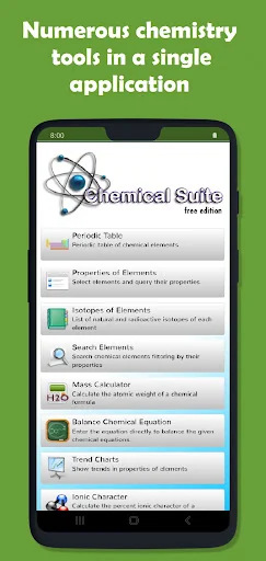 Chemical Suite, chemistry app screenshot 1