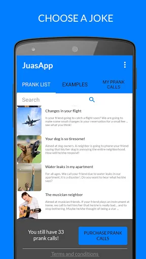 JuasApp - Prank Calls screenshot 1
