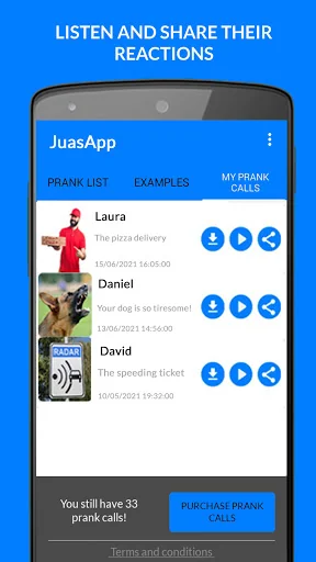 JuasApp - Prank Calls screenshot 3