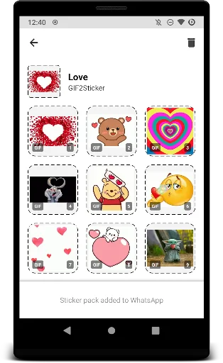 GIF2Sticker Animated Stickers screenshot 1