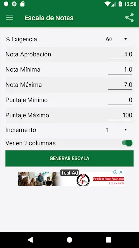 Escala de Notas screenshot 1