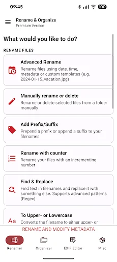 Batch Rename and Organize screenshot 1