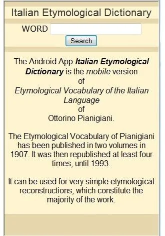 Etymological dictionary