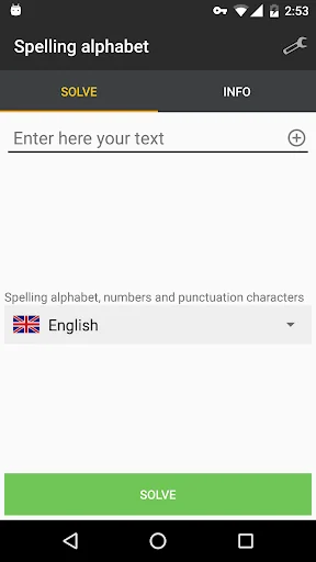 Spelling alphabet