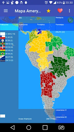 South America Map – Provinces