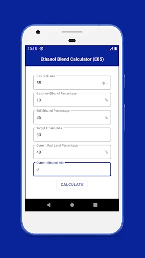 Ethanol Blend Calculator E85