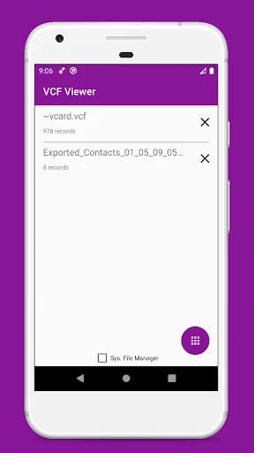 vCard File Reader: VCF Contact