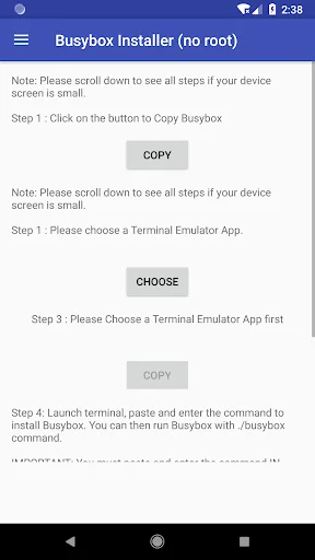 EXA Busybox Installer(no root) screenshot 3