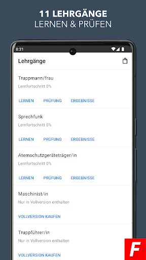 Feuerwehr Prüfungshilfe