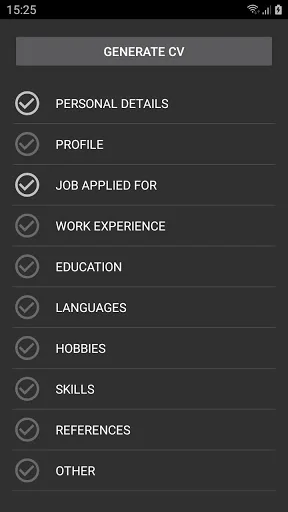 Curriculum Vitae screenshot 3